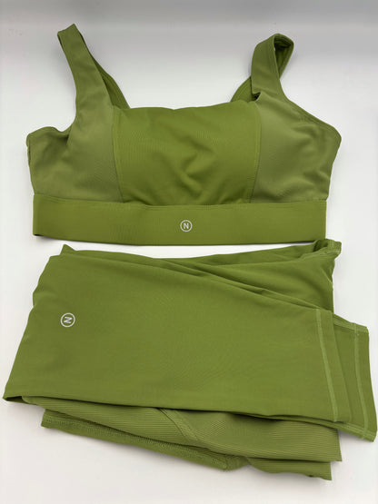 NoonFit Sculpt Set – Yüksek Bel Toparlayıcı Tayt & V Sırt Destekli Spor Sütyeni