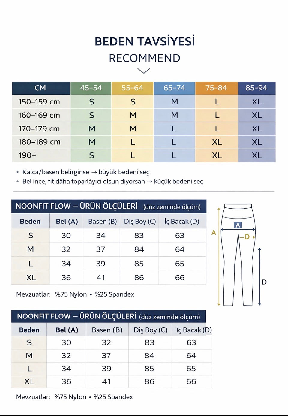 Noonfit Flow – Yüksek Bel Pilates & Yoga Legging