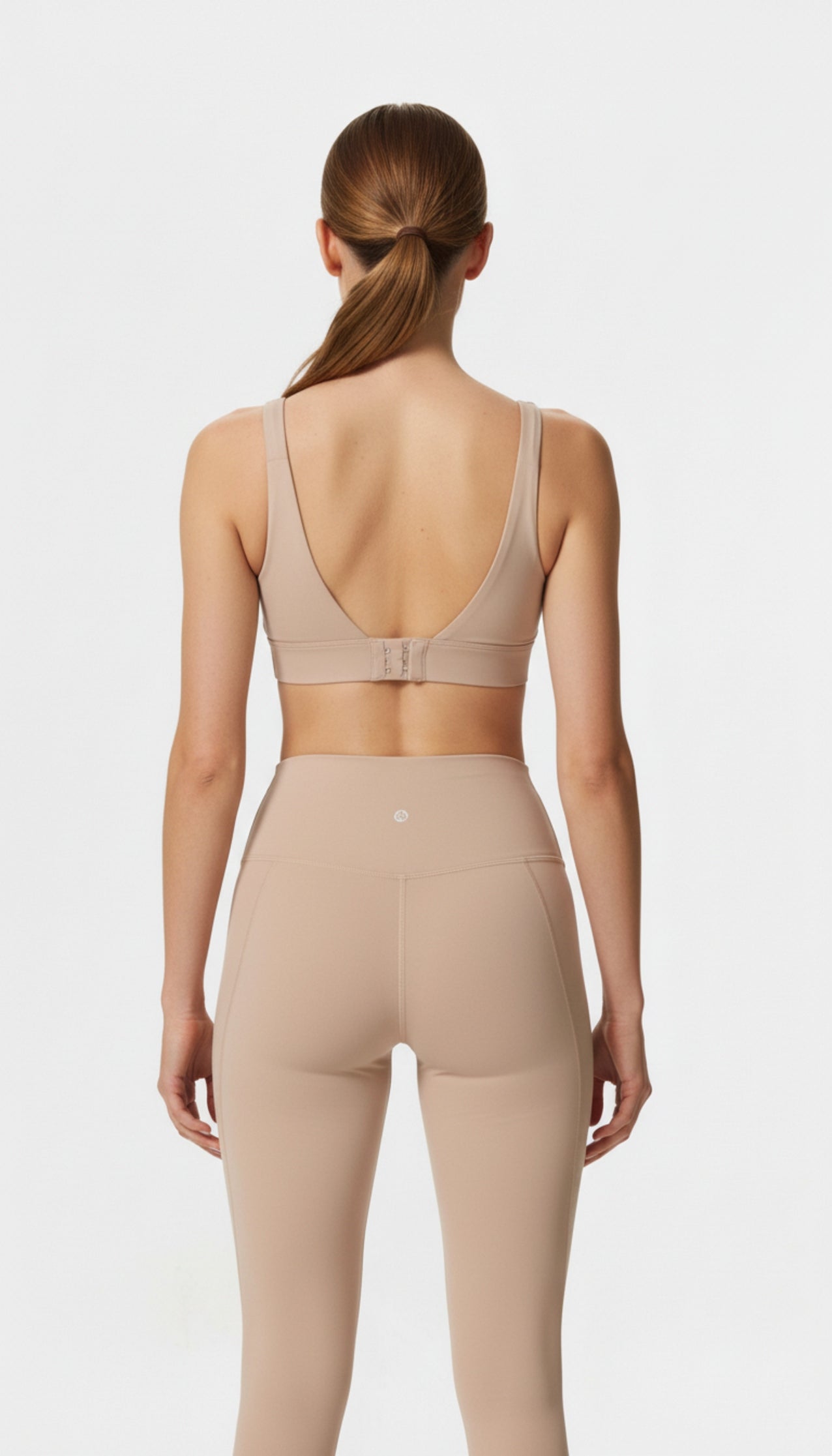 NoonFit Sculpt Set – Yüksek Bel Toparlayıcı Tayt & V Sırt Destekli Spor Sütyeni