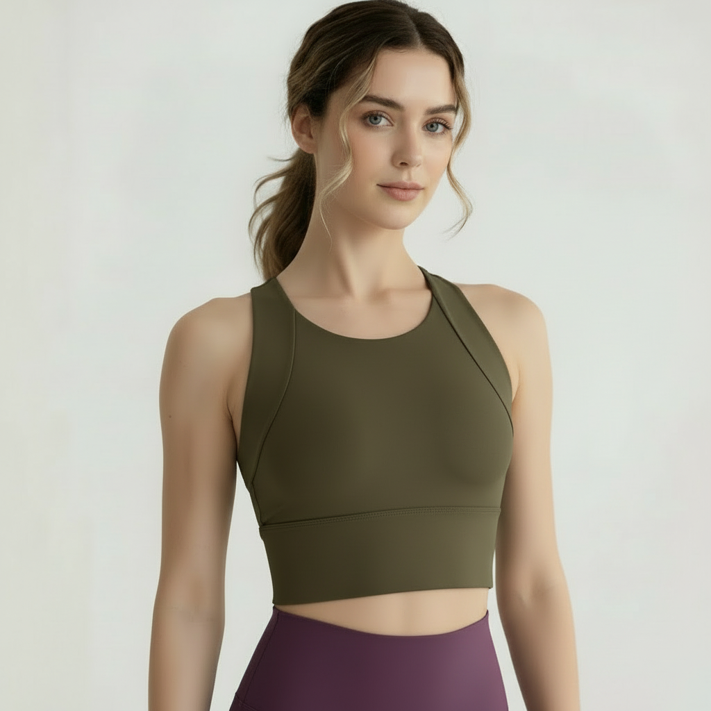 NoonFit Sculpt Destekli Spor Sütyeni – Push-Up Etkili, Yüksek Destek, Hızlı Kuruyan Kumaş Gri