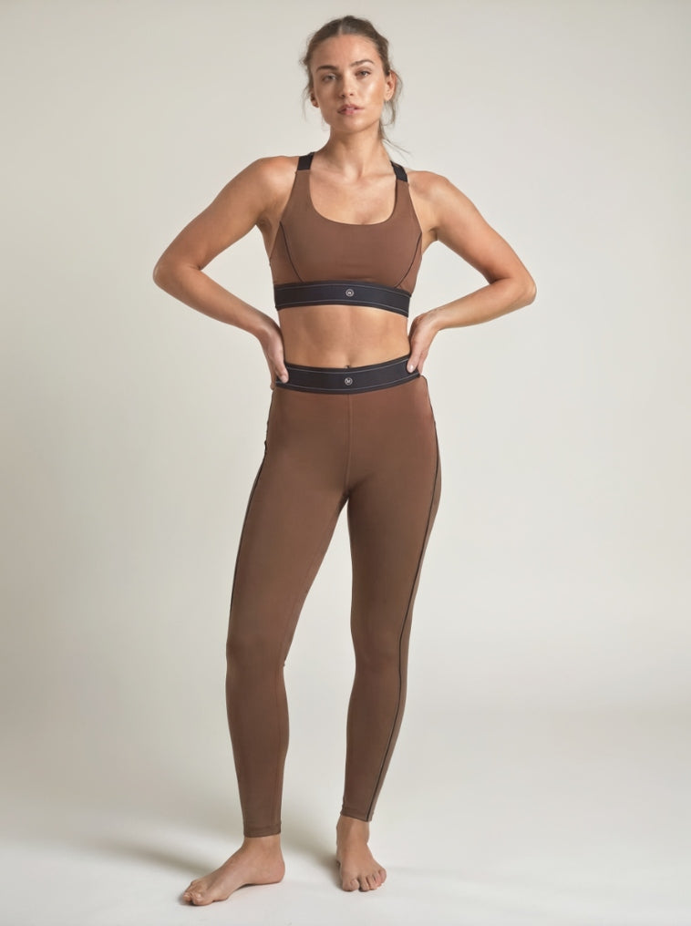 Pilates Tayt Spor Sütyeni Seti Lacivert- Yüksek Bel | NOONFIT